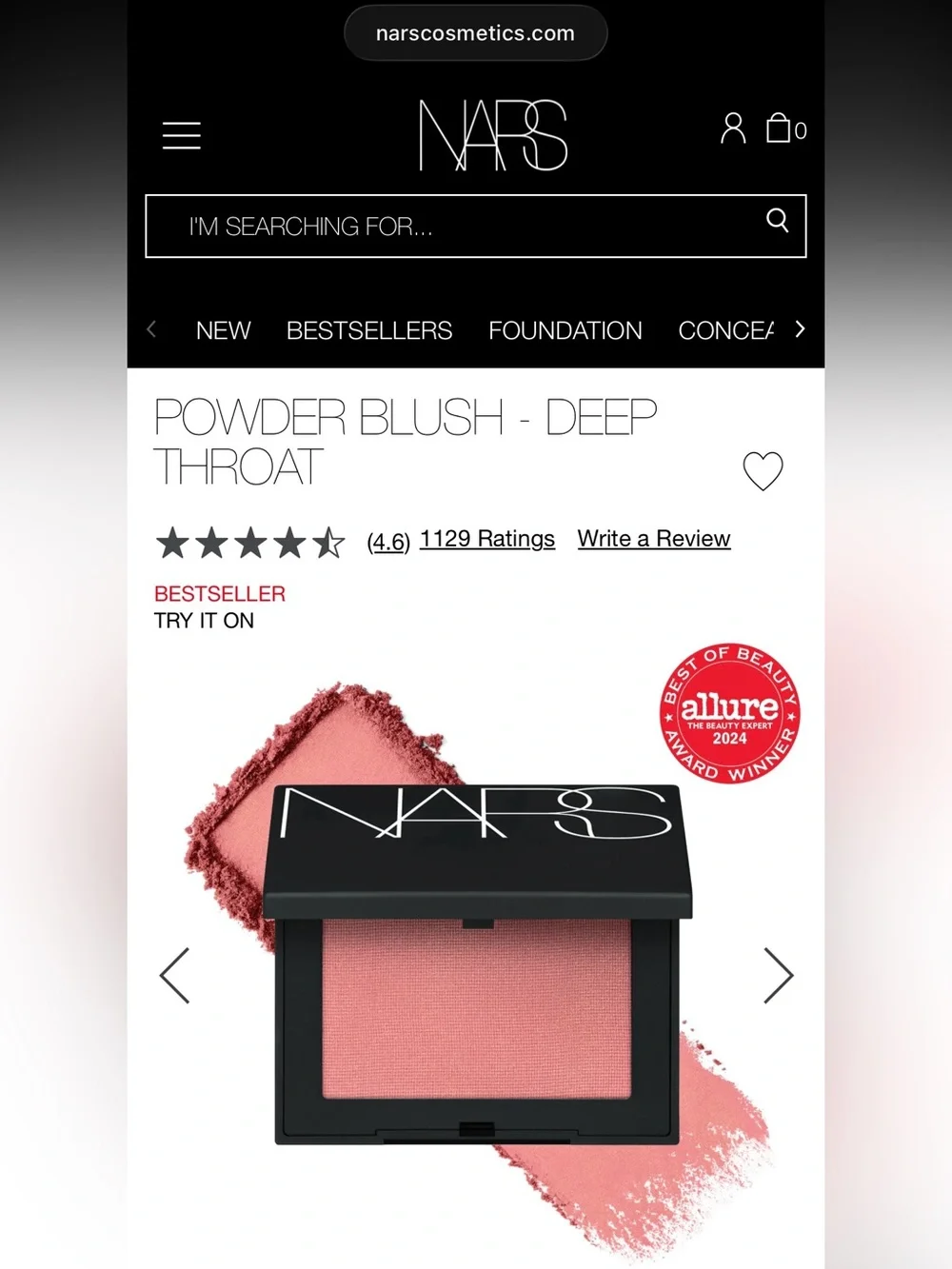NWT NARS Deep Throat Blush 💕